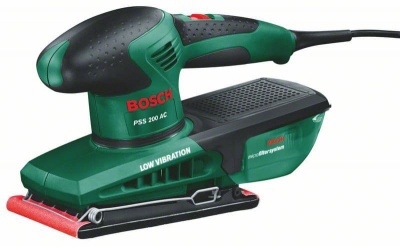 Виброшлифмашина BOSCH PSS 200 AС в чем. (200 Вт, шлифпластина 92 х 182 мм, 24000 об/мин)