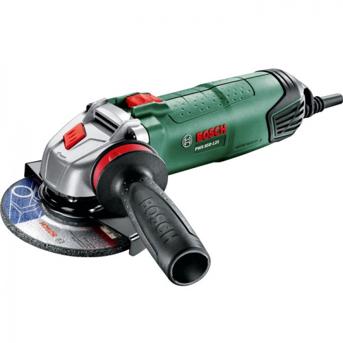 Одноручная углошлифмашина BOSCH PWS 850-125 в кор. (850 Вт, диск 125х22 мм, без регул. об.)