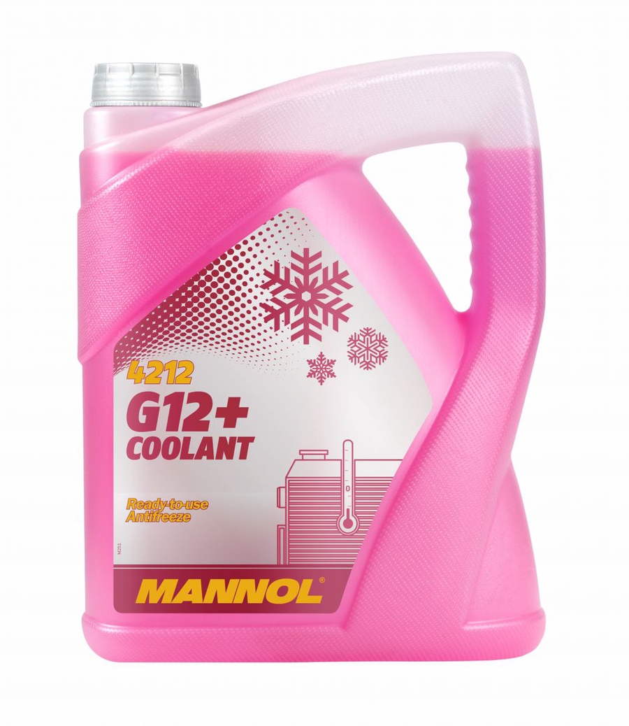 Антифриз MANNOL 4012 AF12+ -40°C Antifreeze (Longlife) красный готовый 5л (5,4кг)