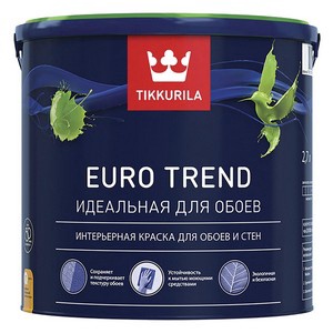 Краска д/обоев и стен EURO TREND А мат, 2,7л арт,700009617 Россия