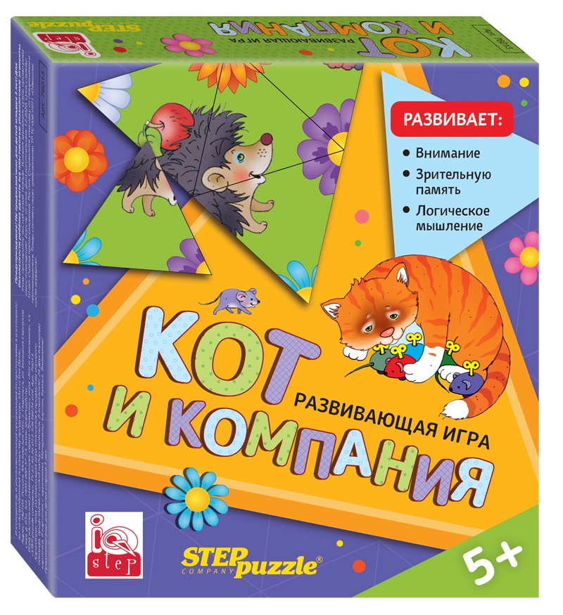 Развивающая игра "Кот и компания Тримино" IQ step