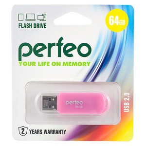 Perfeo USB флэш-диск 64GB C03 Pink/10