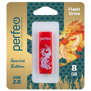 Perfeo USB флэш-диск 8GB C04 Red Phoenix /10