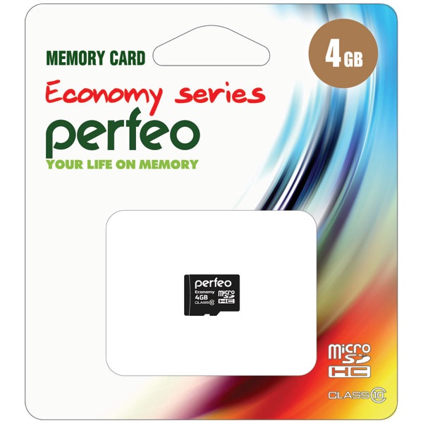 Карта памяти Micro SDHC PERFEO 16GB (Class 10)(w/o Adapter) ECONOMY series  10/100 