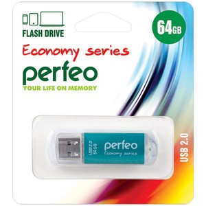 Perfeo USB флэш-диск 64GB E01 Green economy series /10