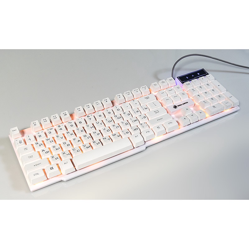 Клавиатура игровая KGK-15U WHITE Dialog Gan-Kata USB белая с подсветкой 