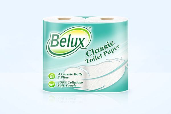 Бумага туалетная Belux Classic белая 4шт 