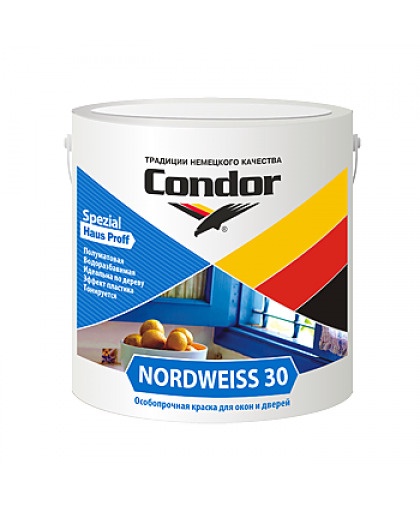 Для окраски изделий из древесины Condor
Nordweiss 30 3 кг