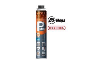 Пена монтажная профессиональная всесезонная P PLUS Mega Pistol Foam 65L (980г) (Выход до 65л)