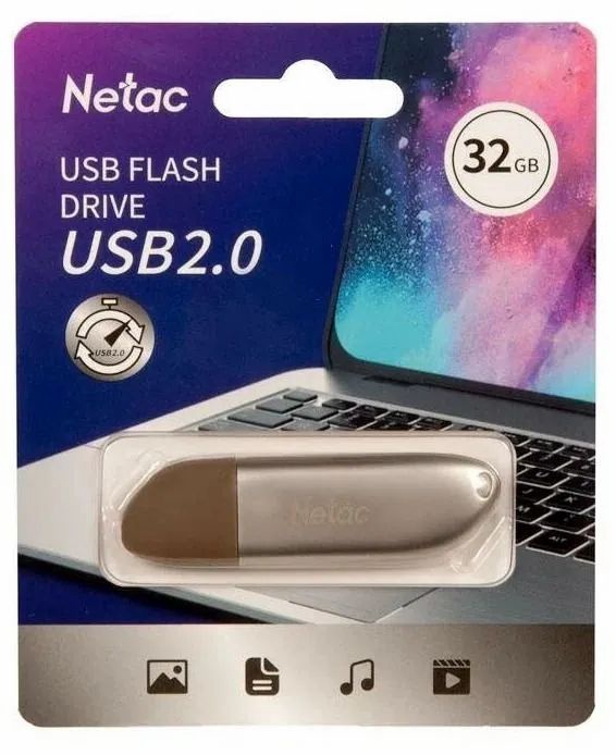 Флеш-накопитель Netac U352 32GB 2.0 алюминиевый сплав 