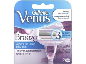 GILLETTE VENUS ComfortGlide Breeze Cменные кассеты для бритья (cо встроенными подуш с гелем) 2шт