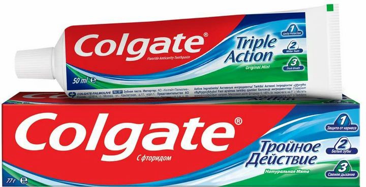 Colgate паста зубная Тройное действие 50мл