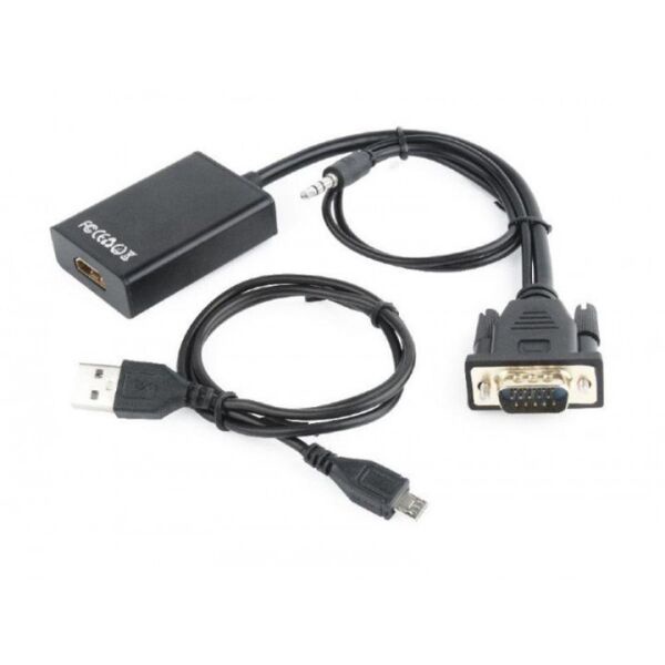 Переходник Gembird VGA to HDMI +3.5audio арт. A-VGA-HDMI-01 