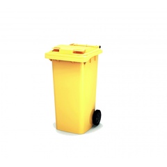 Контейнер для мусора передвижной, желтый 120 л. арт. 27.С29 