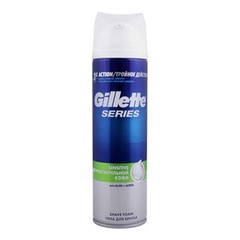 GILLETTE TGS Пена для бритья Sensitive (для чувствительной кожи) с алоэ 250мл