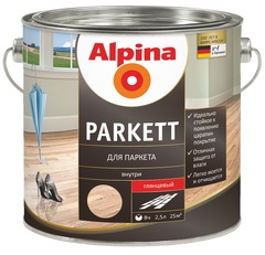 Лак алкидный для паркета Alpina Parkett глянцевый 0,75 л