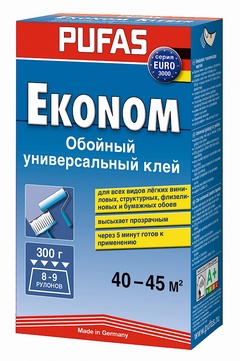 Клей обойный "PUFAS Эконом универсальный
EURO 3000", (40-45 м2), 300 г