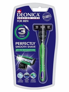 Станок для бритья DEONICA FOR MEN 3 лезвия 1сменная кассета 