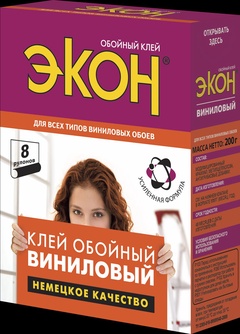 Клей обойный "ЭКОН" виниловый, 200 гр.