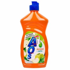 Средство жидкое для мытья посуды Aos "Яблоко и мята" 450 гр. 