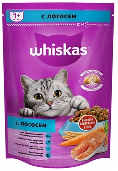 Корм Whiskas подушечки "Лосось" 350 гр.