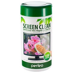 Perfeo чистящие салфетки "Screen Clean", для LCD/TFT экранов и мониторов, в тубе, 100шт./12