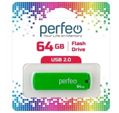 Флэш-диск PF-C05G064 Perfeo USB 64GB C05 Green 10/100 арт. PF-C05G064 