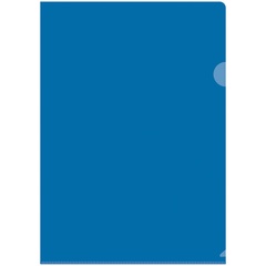Папка-уголок OfficeSpace прозрачная синяя А4 150 мкм. арт. Fmu15-5_870 