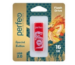 Perfeo USB флэш-диск 16GB C04 Red Dragon 10/100