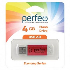 Perfeo USB флэш-диск 4GB E01 Red economy series /10