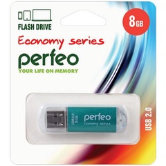 Perfeo USB флэш-диск 8GB E01 Green economy series 10/100