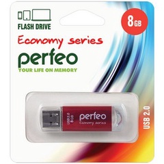 Perfeo USB флэш-диск 8GB E01 Red economy series /10