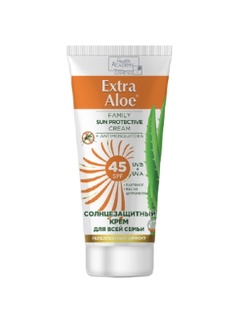 Крем солнцезащитный для всей семьи SPF 45 серии Extra Aloе 0,1л 