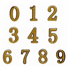 Цифра дверная Аллюр большая "2" золото арт.6969 