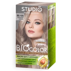 Крем-краска для волос Studio Professional Biocolor 90,105 пепельный блонд 