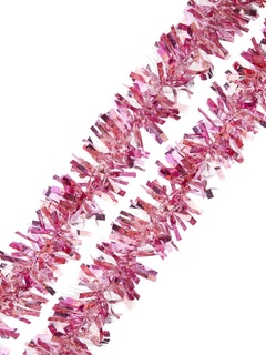 Мишура новогодняя розовая 7х200см арт. 78415 
