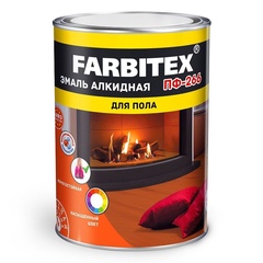 Эмаль FARBITEX ПФ-266 алкидная красно-коричневая 1,8кг 