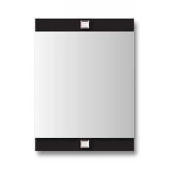 Зеркало 600*800 (цвет декора - черный)арт. Е-447