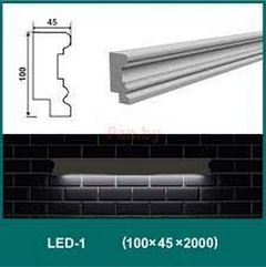 Молдинг д/подсветки пенопласт CAVOLI Белый 100х45х2000 плотность 25 арт,LED-1 Беларусь