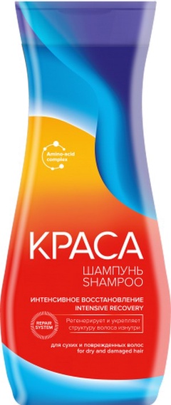 Шампунь Краса Интенсивное восстановление 400 мл (0,4*12*112) ENG