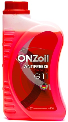 Антифриз ONZOIL Optimal G11 красный 0,9л 1кг арт.F0000001605