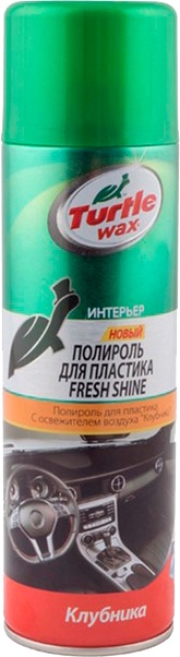 Полироль для пластика с освежителем воздуха Fresh Shine клубника 500мл RU                                               