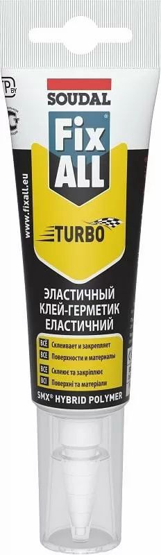 Клей-герметик гибридный "Soudal" Fix All Turbo белый 125 мл