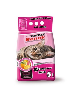 Наполнитель для туалета Super Benek Compact цитрусовая свежесть 5 л