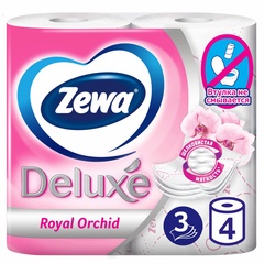 Бумага туалетная Zewa Deluxe Royal Орхидея 4 шт.