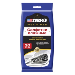 Салфетки влажные для стекол ABRO 30 шт арт. CW-100-G 