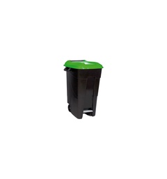 Контейнер для мусора пластик. 120л с педалью (зелен. крышка) TAYG