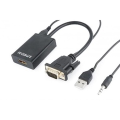 Переходник Gembird VGA to HDMI +3.5audio арт. A-VGA-HDMI-01 